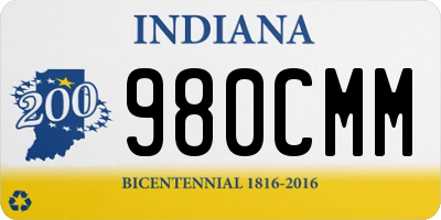 IN license plate 980CMM