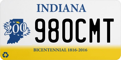 IN license plate 980CMT