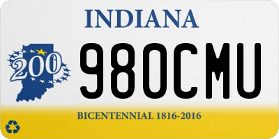 IN license plate 980CMU