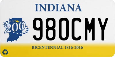 IN license plate 980CMY