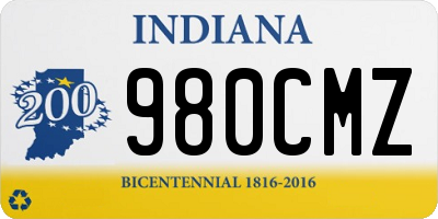 IN license plate 980CMZ