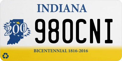 IN license plate 980CNI