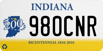 IN license plate 980CNR