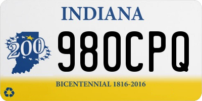 IN license plate 980CPQ