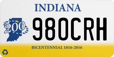 IN license plate 980CRH
