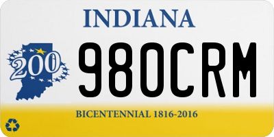 IN license plate 980CRM