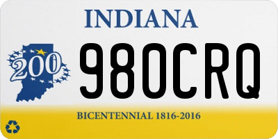 IN license plate 980CRQ