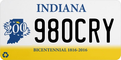 IN license plate 980CRY