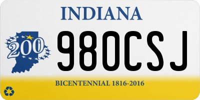 IN license plate 980CSJ