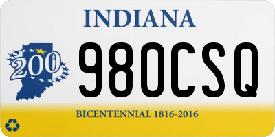 IN license plate 980CSQ