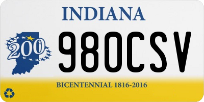IN license plate 980CSV