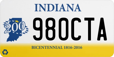 IN license plate 980CTA