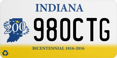 IN license plate 980CTG