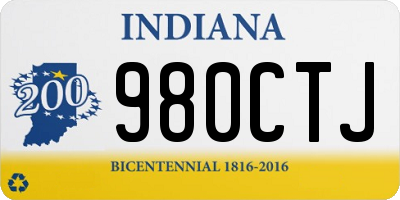 IN license plate 980CTJ