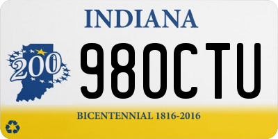 IN license plate 980CTU