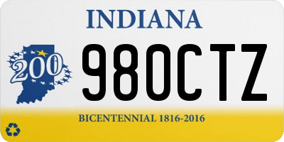 IN license plate 980CTZ