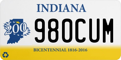 IN license plate 980CUM