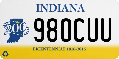 IN license plate 980CUU