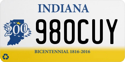 IN license plate 980CUY