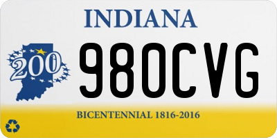 IN license plate 980CVG