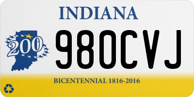 IN license plate 980CVJ