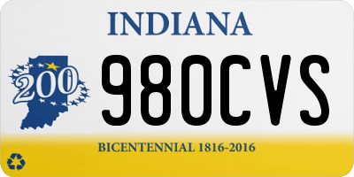 IN license plate 980CVS