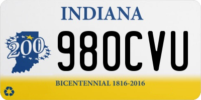 IN license plate 980CVU