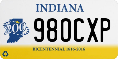 IN license plate 980CXP