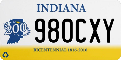 IN license plate 980CXY