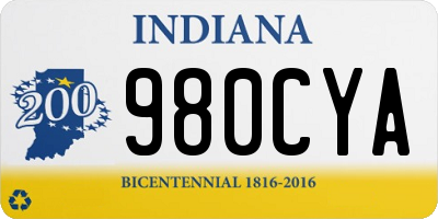 IN license plate 980CYA