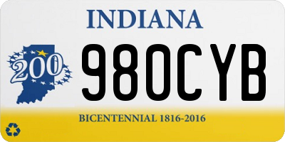 IN license plate 980CYB