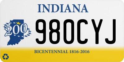 IN license plate 980CYJ