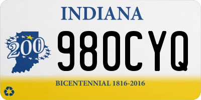 IN license plate 980CYQ