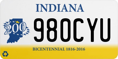 IN license plate 980CYU