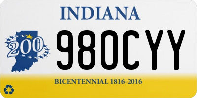 IN license plate 980CYY