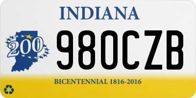 IN license plate 980CZB