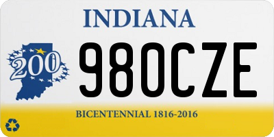 IN license plate 980CZE