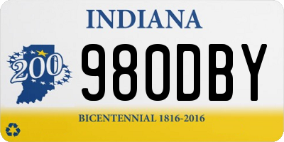 IN license plate 980DBY