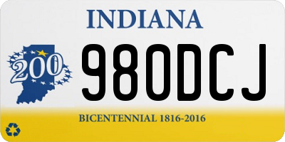 IN license plate 980DCJ