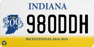 IN license plate 980DDH
