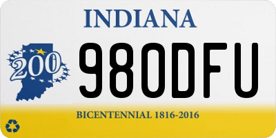 IN license plate 980DFU