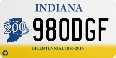 IN license plate 980DGF