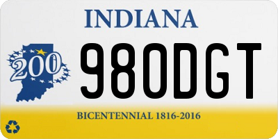 IN license plate 980DGT