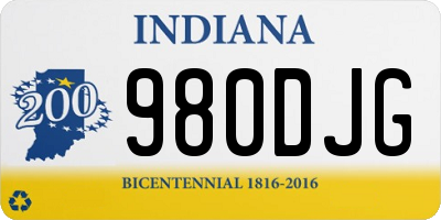 IN license plate 980DJG