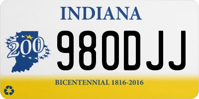 IN license plate 980DJJ