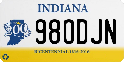IN license plate 980DJN