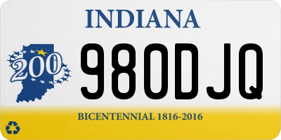 IN license plate 980DJQ