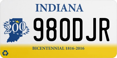 IN license plate 980DJR