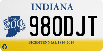 IN license plate 980DJT