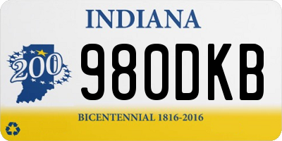 IN license plate 980DKB
